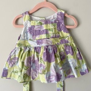 Janie and Jack lavender and green floral top 12-18 Months